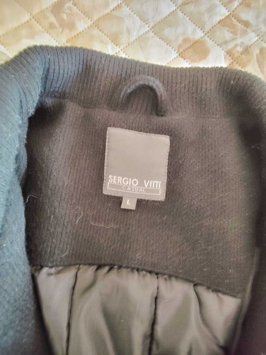Casaco preto Sergio Vitri tam. L em ótimo estado