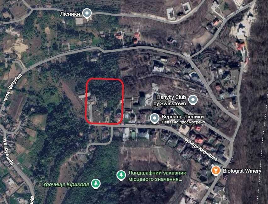 Ділянка під забудову Лісники 1 Га