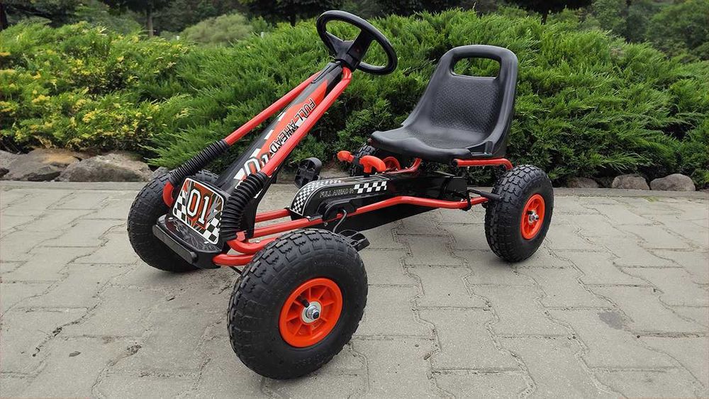 Gokart dla Dziecka Na pedały - Pompowane Koła - Mocna Rama