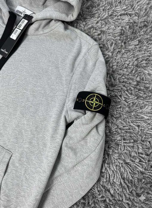 Новое Худи Stone Island Серое (XS S M L XL XXL)