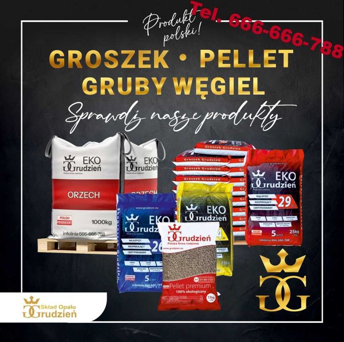 Promocja! Ekogroszek Groszek Węgiel Pellet Grudzień Sobianek Bartex