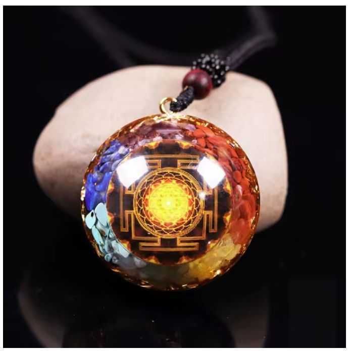 Naszyjnik Orgonit Odpromiennik kamienie naturalne