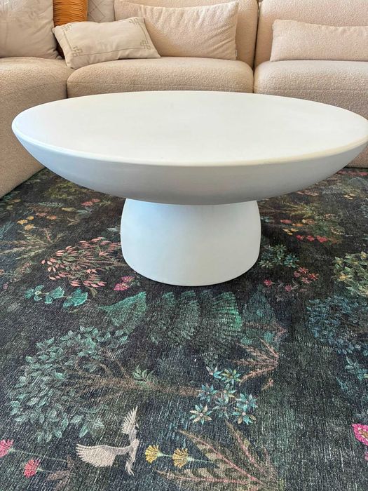 Mesa de centro - cimento branco