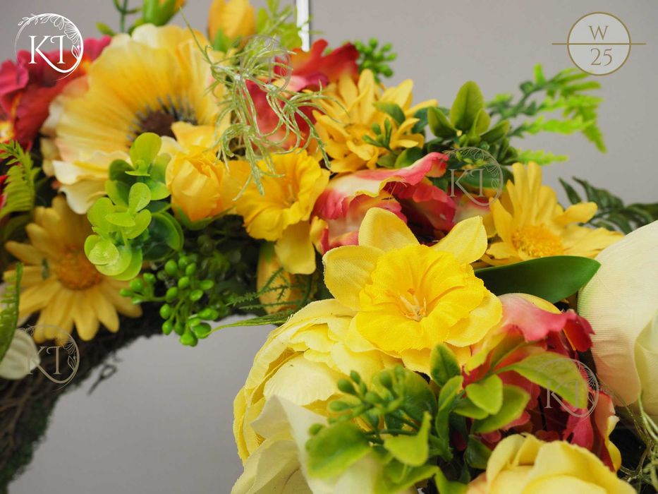 Wianek z faszyny z mchem, Stroik, Dekoracja