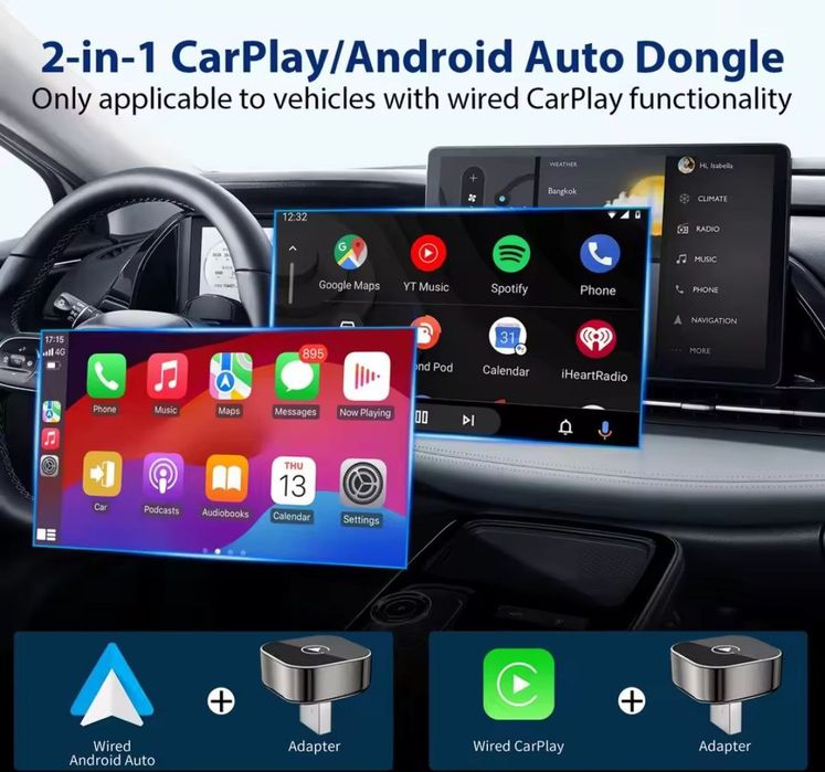 Адаптер безпровідний Carplay Android Auto Карплей Андроїд пвто