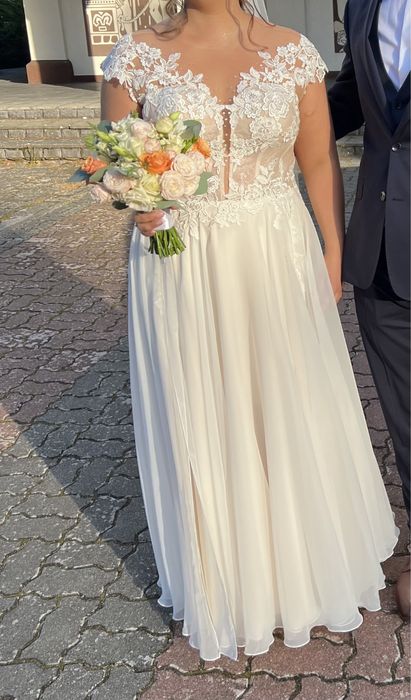 Suknia ślubna, muślinowy dół / Warszawa