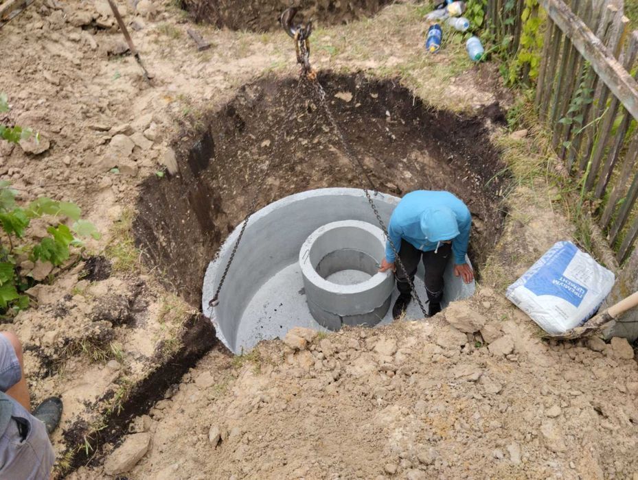 Каналізація під ключ | Септик, вигрібна яма з бетонних кілець | Бетонні кільця від 0,6 м до 2,0 м