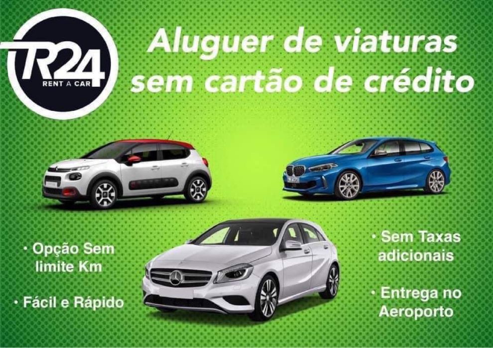 Aluguer de viaturas sem cartao de credito
