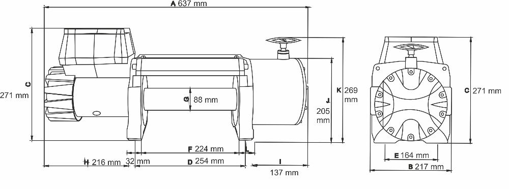 Wyciągarka, wciągarka DRAGON WINCH DWT 22000 HD 24V 10/20 TON