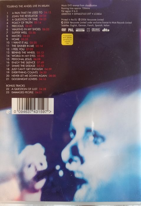 Depeche Mode DVD touring an angel