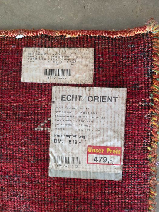 Tapete Indiano Gabbeh Royal, 100% Pura Lã Virgem, 159 cm x 90 cm