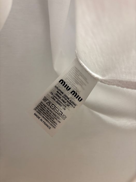 MiuMiu koszulka biała 3xl nowa zlote logo