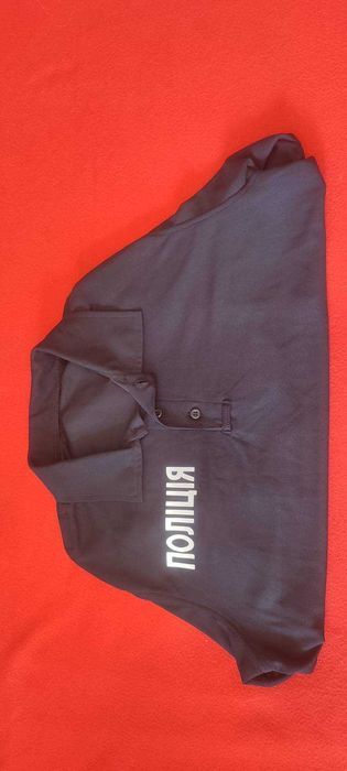 Нова футболка-поло з написом Поліція, розмір м