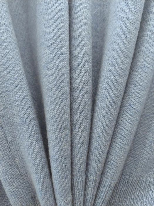Sweter 100% kaszmir niebieski blue soft