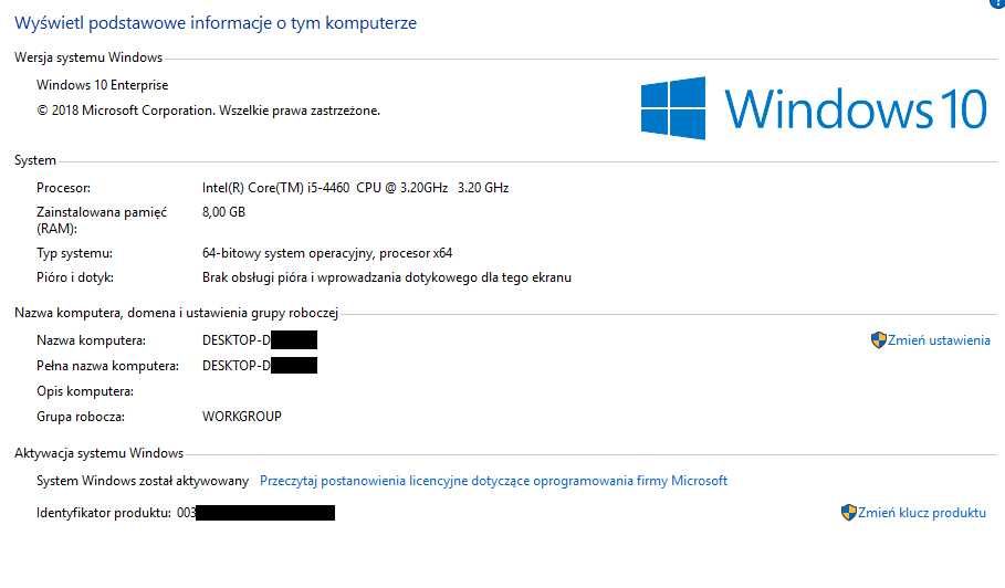 Komputer stacjonarny Dell Vostro 3800 i5-4460 8GB 460GB HDD Windows 10