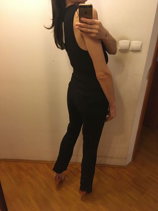 Zara czarny kombinezon z paskiem r. S nowy
