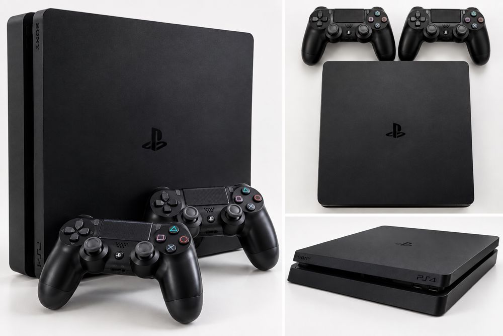 Sony PlayStation 4 Slim 1TB Black + 2 геймпади DualShock 4