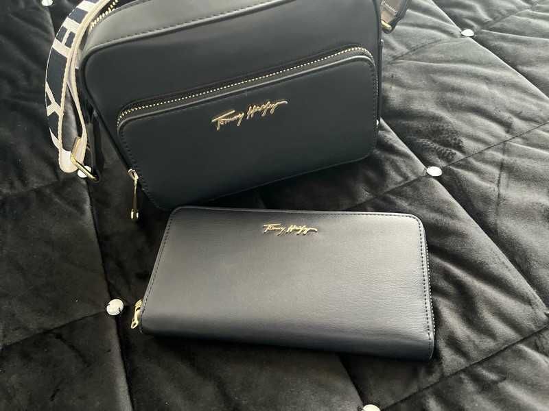 Tommy Hilfiger duży portfel granatowy