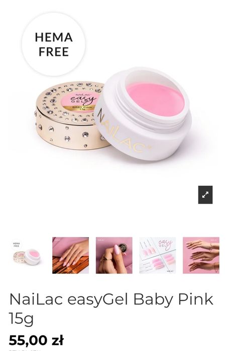 Żel NaiLac easyGel Baby Pink 15g