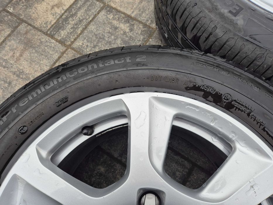 Alufelgi Audi r16 5x112 z oponami continental
