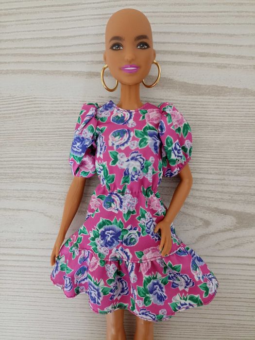 Barbie Fashionistas 150 bez włosów łysa