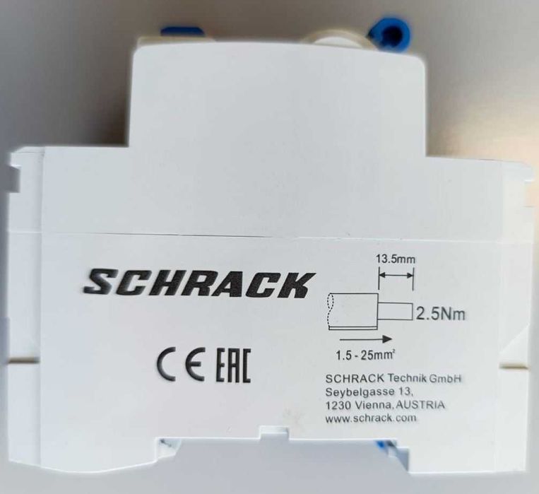 Wyłącznik różnicowoprądowy 10kA, 40A, 2P, 30mA, AR054203 SCHRACK