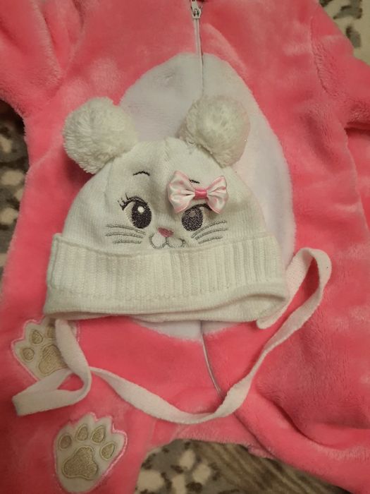 Шапочка для дівчинки 0-3 місяці