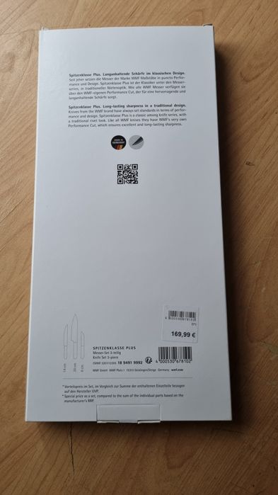 Komplet 3 noży kuchennych WMF Spitzenklasse Plus