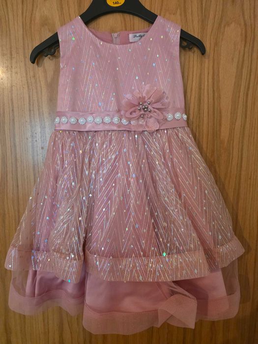 Vestido Rosa tamanho 5 anos