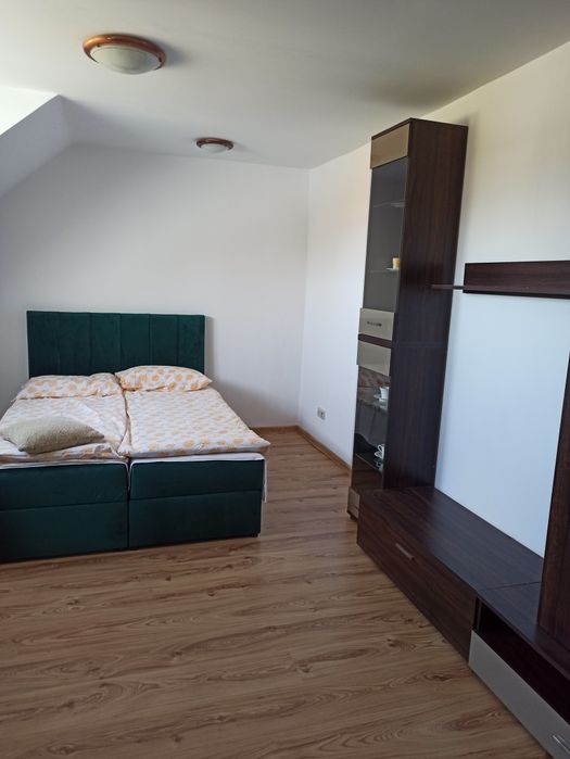 Dom nad jeziorem z jacuzzi ogrodowym .