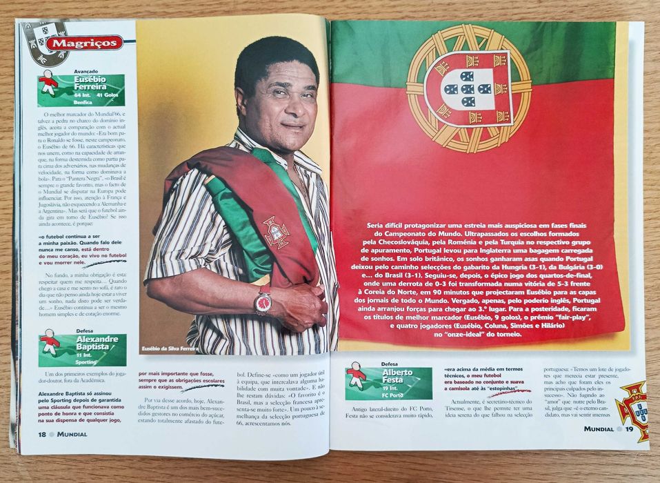 Revista Mundial de 1998 - França 98 + poster de Michel Preud´Homme