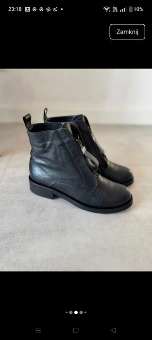 Czarna Botki damskie