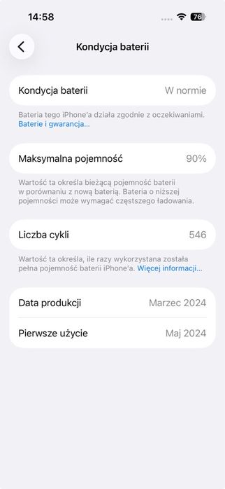 iPhone 15 czarny 128GB