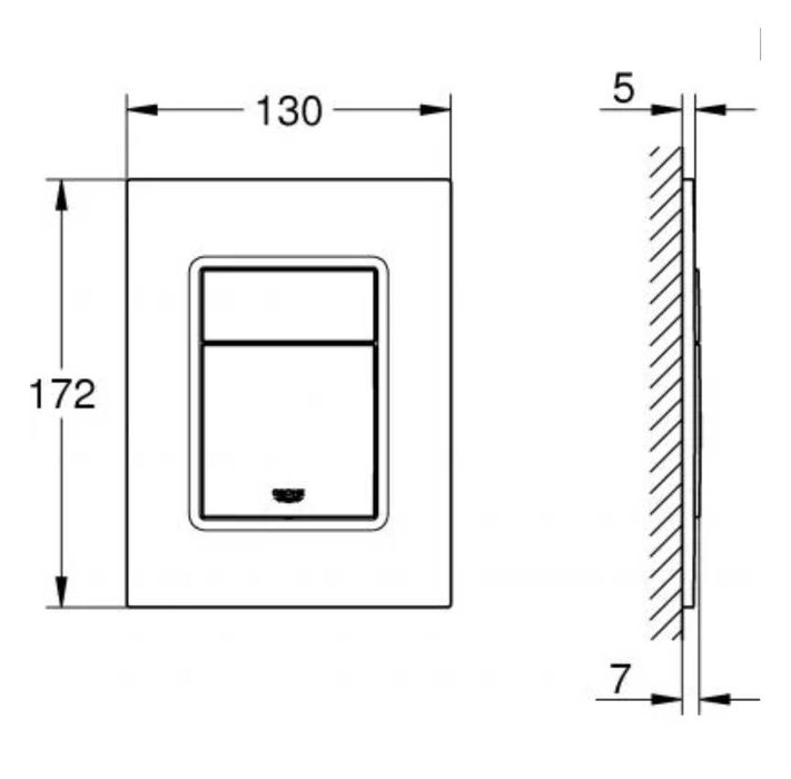 Przycisk spłukujący Grohe skate cosmopolitan s brushed hard graphite