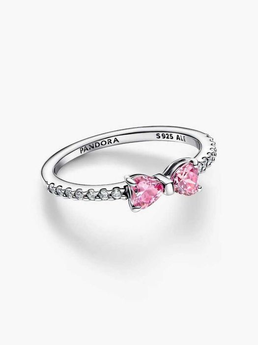 Anel Pandora Laço Rosa (Tamanho 48)