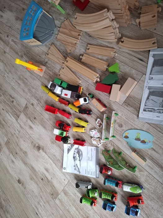 Drewniana kolejka i tory ikea, lidl