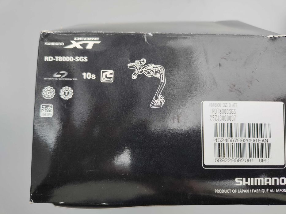 Nowa tylna przerzutka SHIMANO DEORE XT RD-T8000 x10. Kartonik
