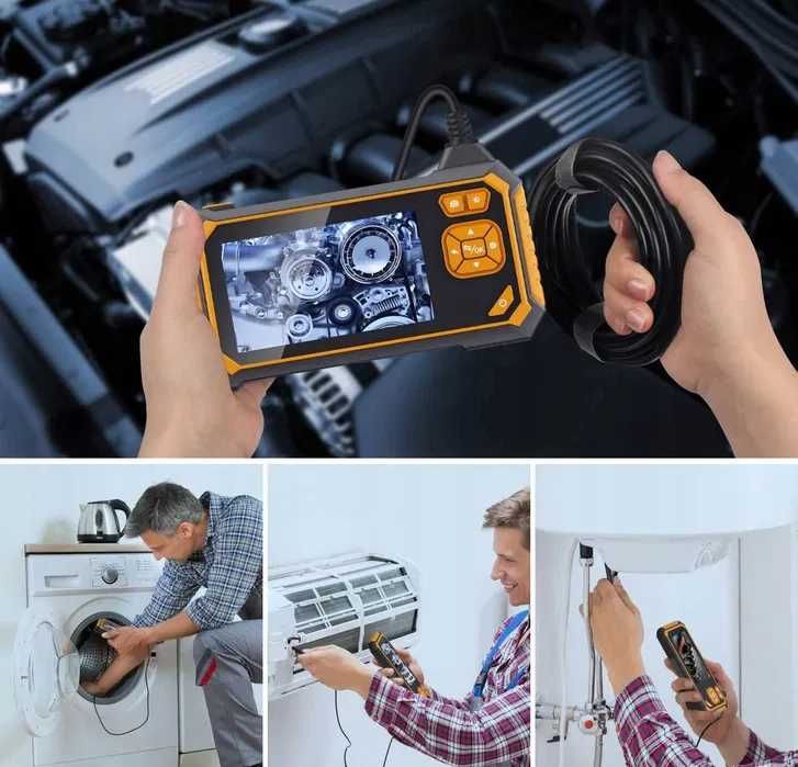 Kamera INSPEKCYJNA 4,3'' ENDOSKOP Dwie Kamery 5m 8LED Profesjonalna