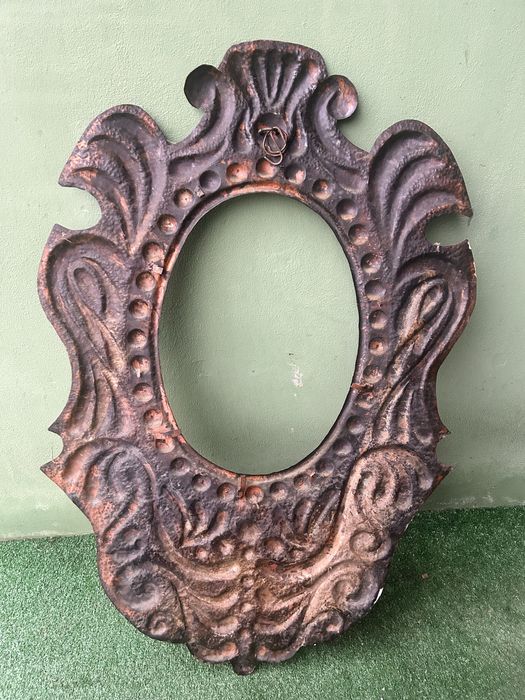 Duża rama zdobiona metalowa ok 100cm vintage retro