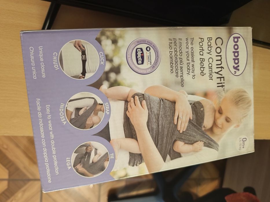 Marsúpio novo da marsúpio novo da marca comfyfit Chicco 
O valor dele é 70 a 76€, ver última fotografia tem o modelo dele