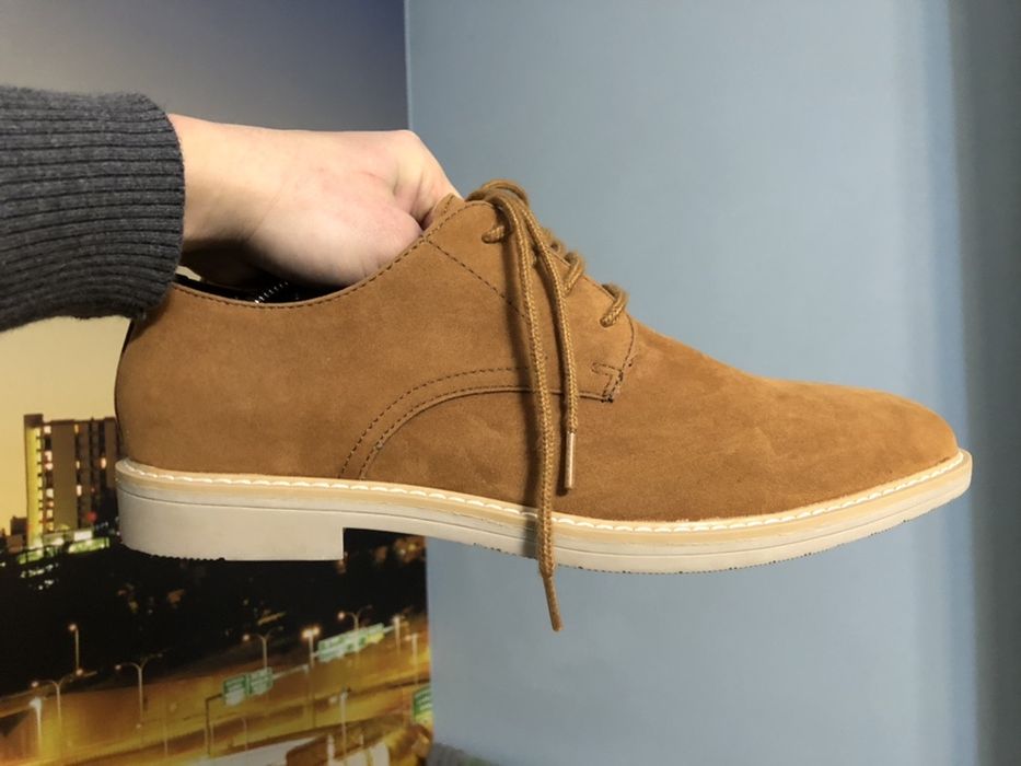 New Туфли классические Primark 44 разм экокожа коричневые clarks