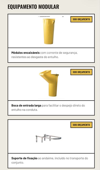 Aluguer de condutas de entulho