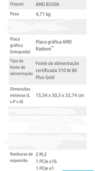 Torre PC gaming HP M01-F3002NP (AMD Ryzen 5 5600G - RAM: 8 GB - 512 GB