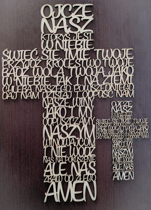 Krzyż ze słów modlitwy Ojcze Nasz