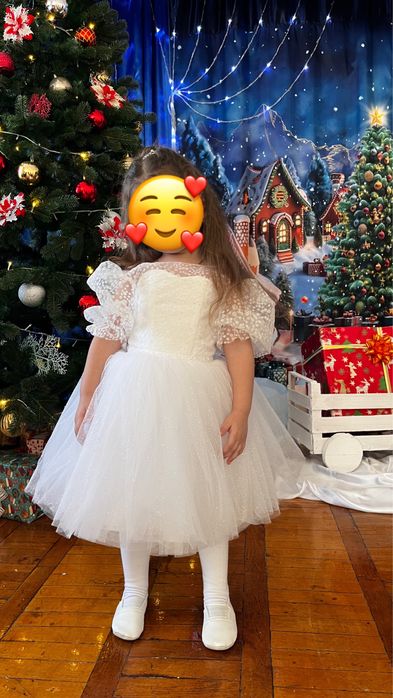 Біла сукня для дівчинки, 92 розмір, плаття сніжинка біле