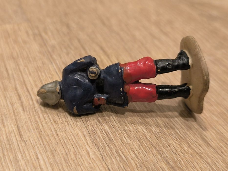 Strażak-Zabytkowa Figurka Gumowa-PRL/5,5 cm