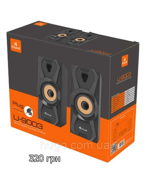 Новые компьютерные колонки Kisonli V410.
Питание от USB.