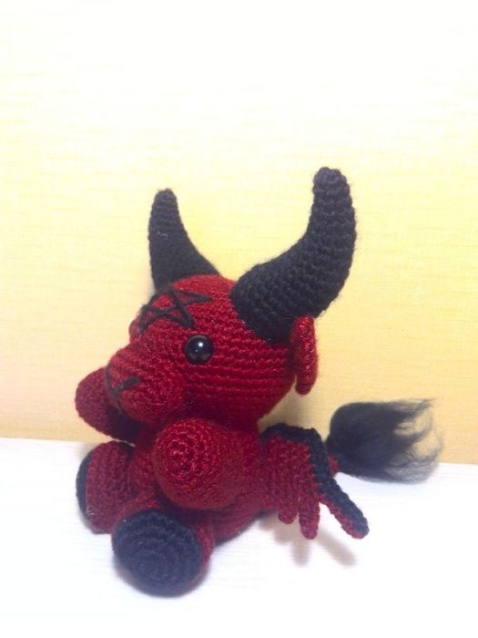 Мягкая игрушка ручной работы. Амигуруми бафомет