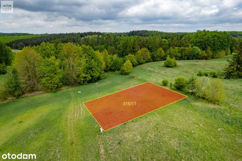 Widokowa działka budowlana przy lesie / WZ