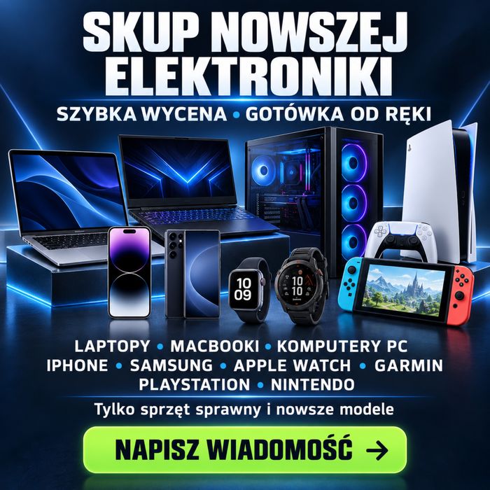 SKUP ELEKTRONIKI – PC, laptopy, PS5, telefony, Nintendo i zegarki